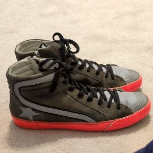 Authentic Men's Golden Goose High-Top Sneakers with Red Soles